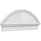 Ekena Millwork Segment Arch Sunburst Architectural Grade PVC Combination Pediment, 42"W x 17-3/8"H x 2-3/4"P PEDPC042X175SEG01 - alternate 1
